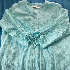 Teal 3/4 sleeve blouse